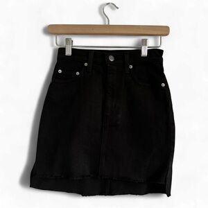 Wilfred free Stretchy Black Jean Mini Skirt